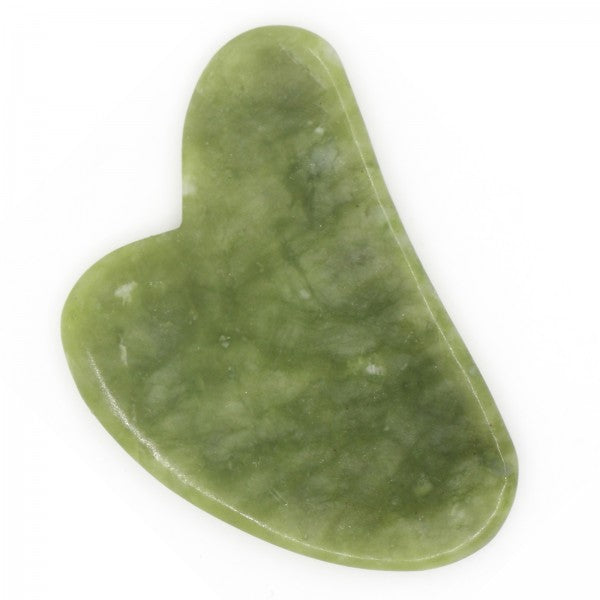 Zen Arôme - Gua Sha aus grünem Jade handgefertigt + Schutzhülle