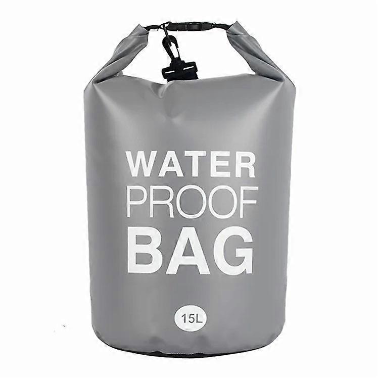 Water Proof Bag 15 Liter wasserdichter Rucksack grau No.25.1 