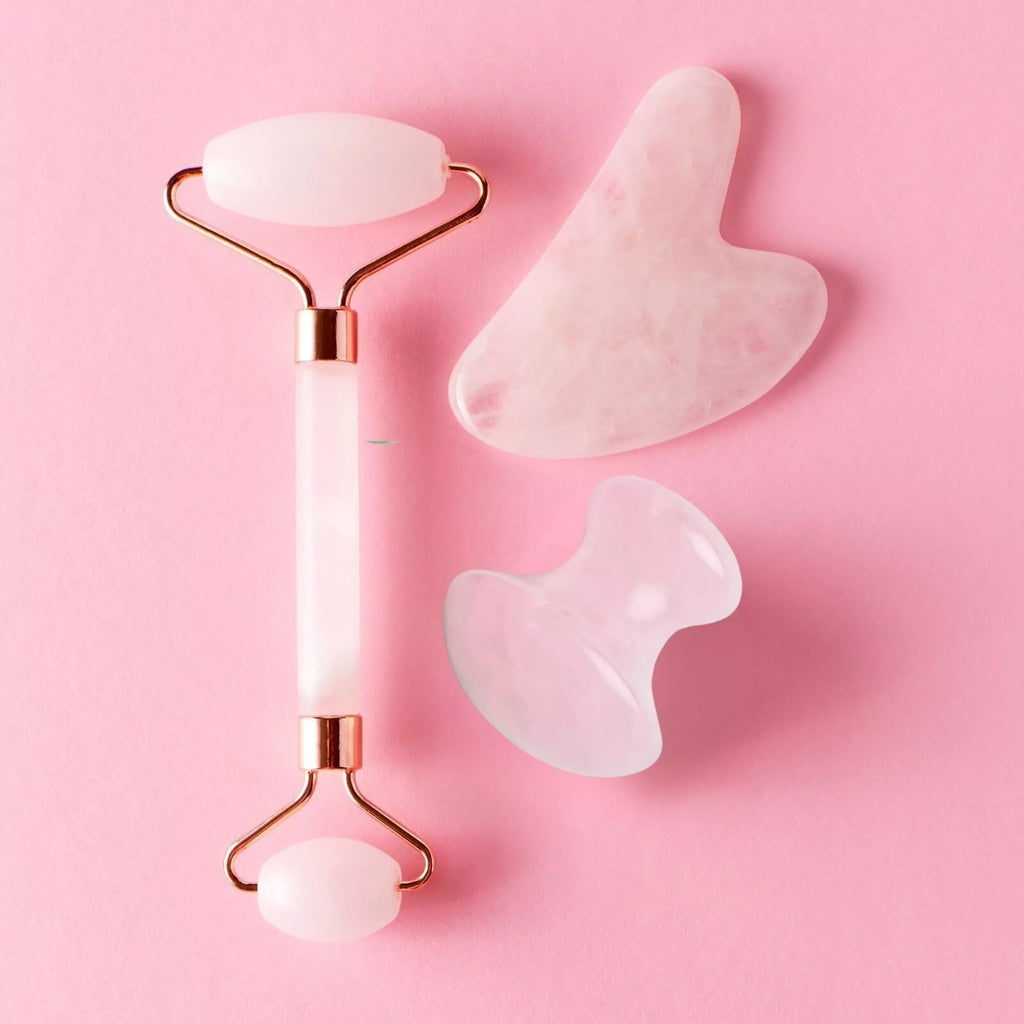 Zen Arôme - 3er Gua Sha Beauty-Set aus Rosenquarz