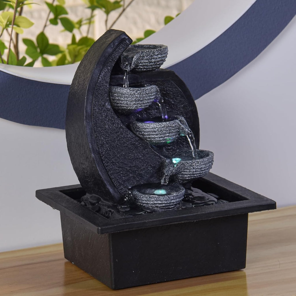 Zen Arôme Cascade V2-Brunnen für den Innenbereich mit LED-Beleuchtung No. 90