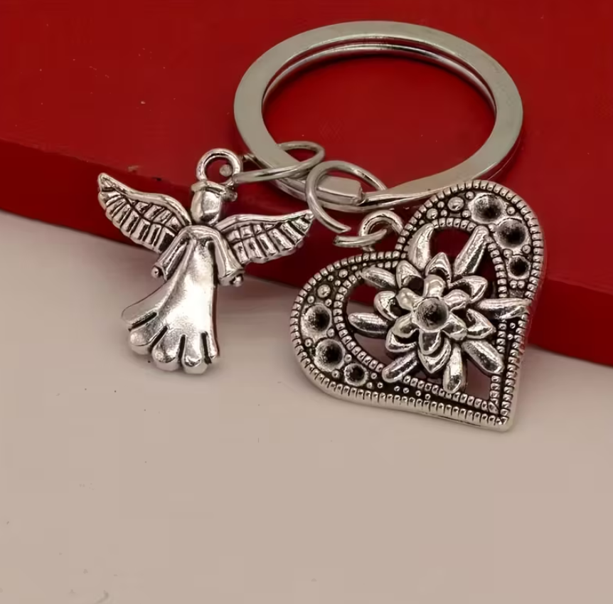 Ambiance1 Schlüsselanhänger mit Schutzengel und Herz