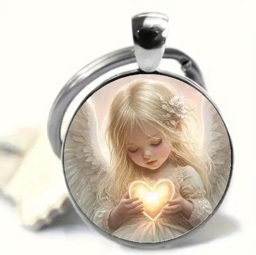 Ambiance1 Schlüsselanhänger mit herzigem Engel Motiv