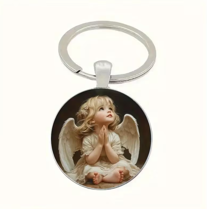 Ambiance1 Schlüsselanhänger mit süssem Engel Schutzengel Bild