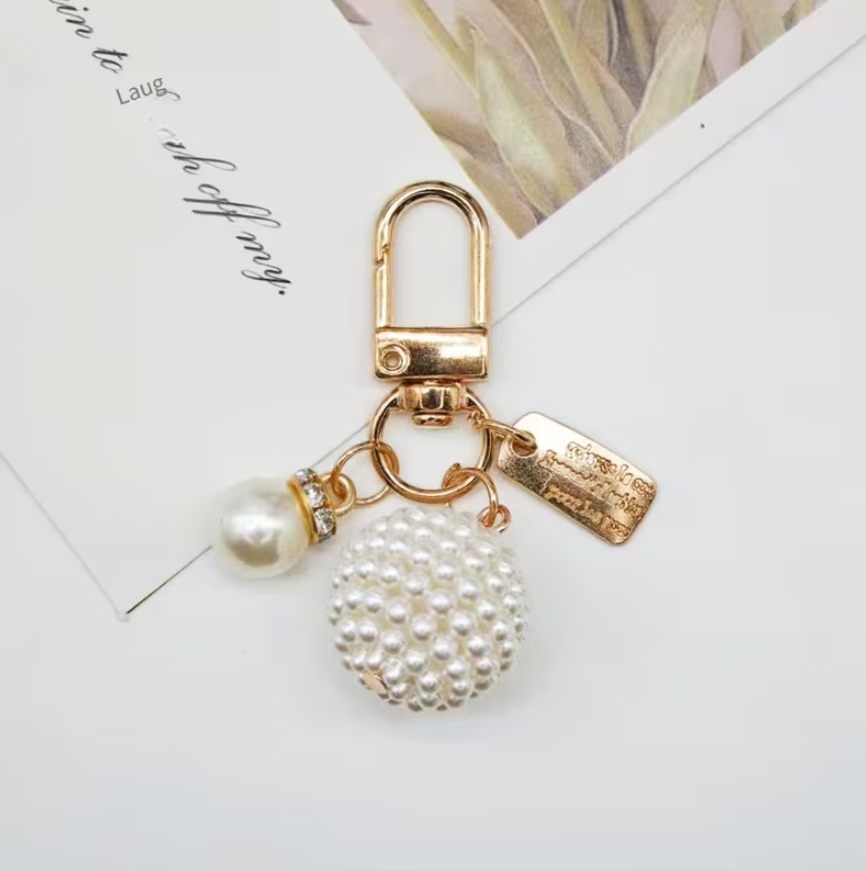 Ambiance1  Schlüssel/Taschenanhänger Kugel weiss