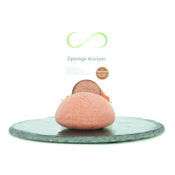 Zero Waste KONJAC-Schwamm mit roter Tonerde