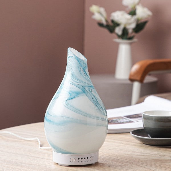 Zen Arôme Ultraschall Diffuser Diffusor für ätherische Öle oder Raumdüfte Aromatherapie mit Timer Glas No.60