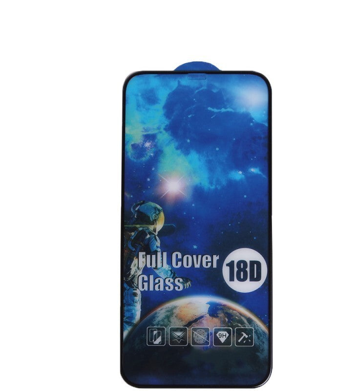 Panzerglas Folie 18D iPhone 12 Mini Transparent mit schwarzem Rand