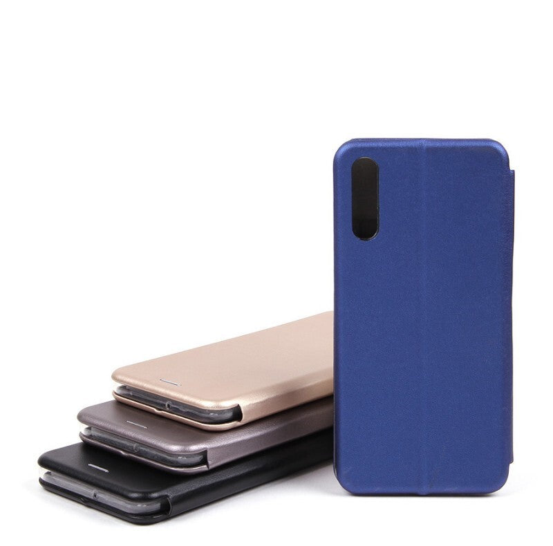Handyhülle Samsung Galaxy A70 - Wallet Book-Case Kunstleder Blau, Grau, Gold oder Schwarz