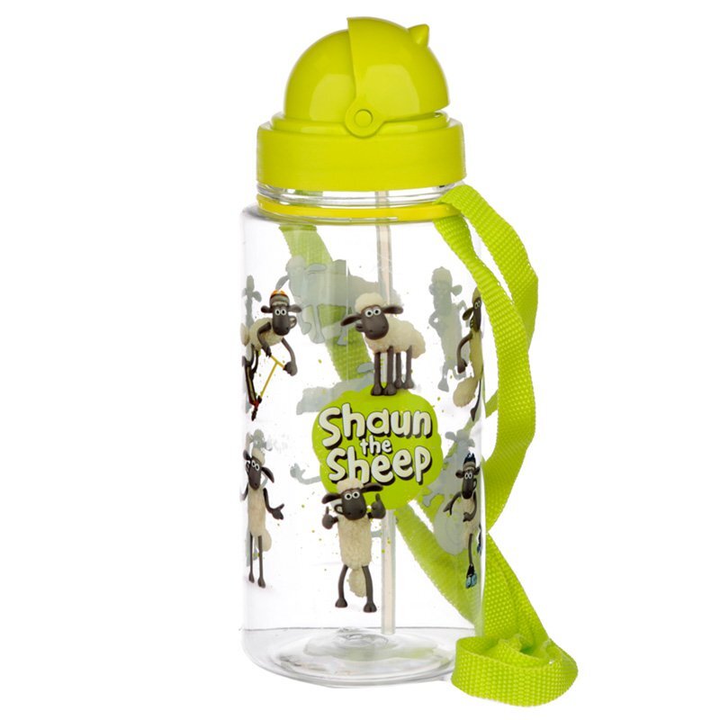Kindertrinkflasche BPA-frei 450ml Transparent Shaun das Schaf Grün