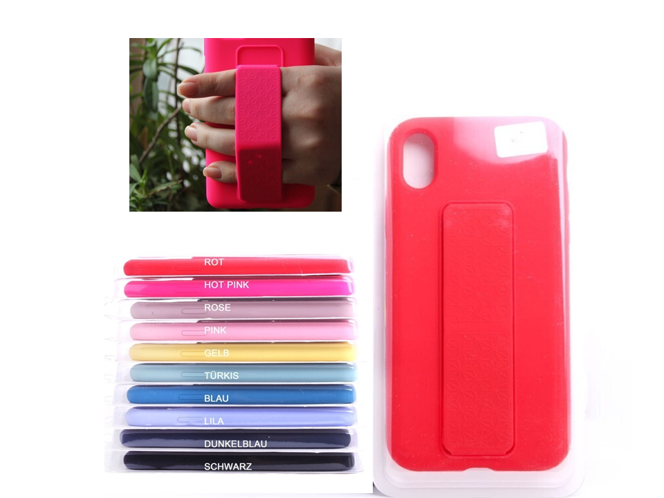 Handyhülle Apple iPhone X, XS Griff magnetisch TPU Rot, Schwarz, Rosa –  Ambiance1