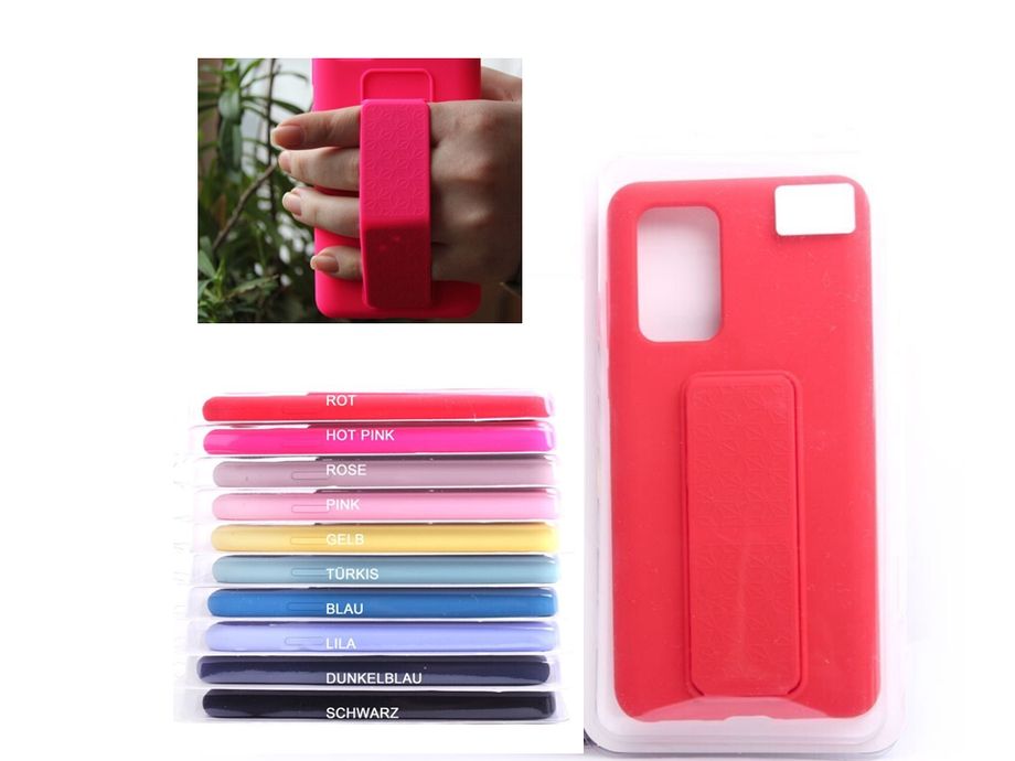 Handyhülle Samsung Galaxy A71 Griff Standfunktion Pink, Schwarz, Rosa –  Ambiance1